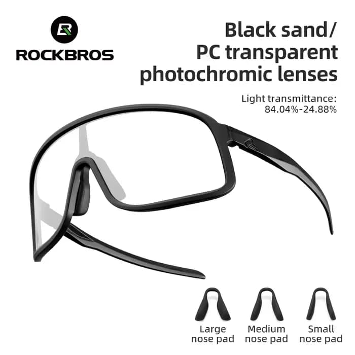 ROCKBROS lunettes photochromiques HD lentille à grande monture
