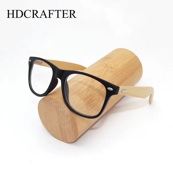 HDCRAFTER montures de lunettes en bois hommes Prescription lunettes en bambou cadre lunettes carrées lecture montures de lunettes optiques