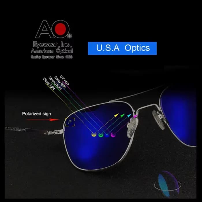 Lunettes de soleil polarisées Pilot AO pour hommes