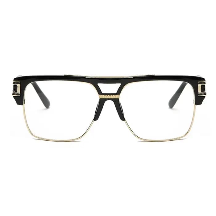 Marque de luxe lunettes carrées cadre nouvelles femmes hommes mode surdimensionné clair lentille Anti lumière bleue