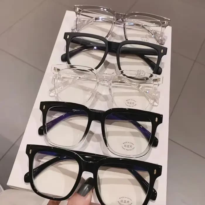 Lunettes de myopie anti-lumière bleue à monture carrée pour hommes et femmes