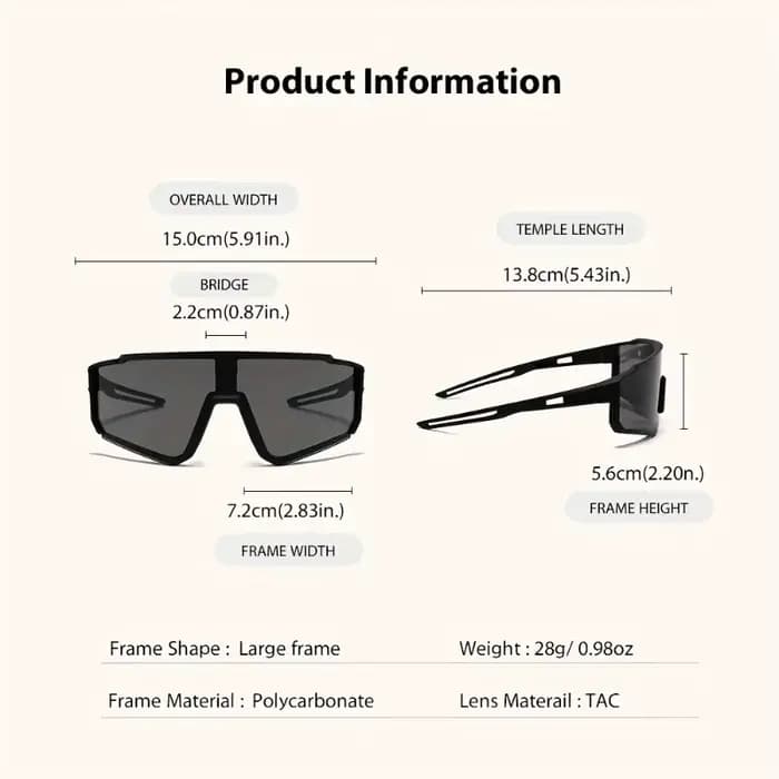 1 paire de lunettes colorées à grande monture
