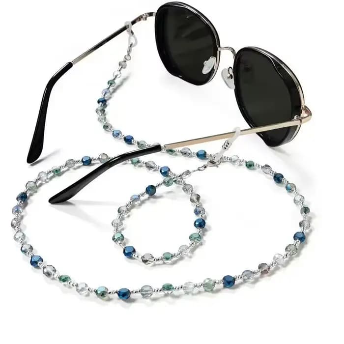 Chaîne de lunettes d'été faite à la main - Design en cristal de perles de luxe léger