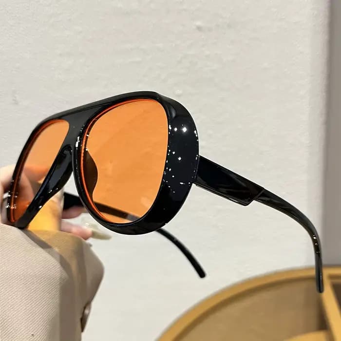 Nouvelles Lunettes de Soleil Vintage Grand Pilote Rondes pour Hommes et Femmes