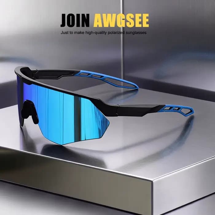 Lunettes de soleil de vélo polarisées à demi-monture – coupe-vent