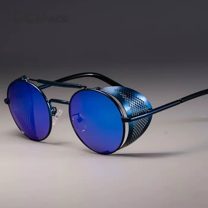 Zml14 rétro rond métal lunettes De soleil Steampunk hommes femmes marque