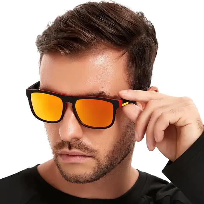 Lunettes de soleil de sport carrées vintage pour hommes et femmes