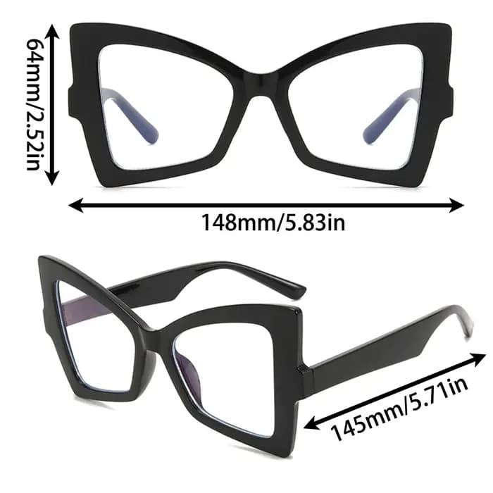 Lunettes surdimensionnées œil de chat pour femmes