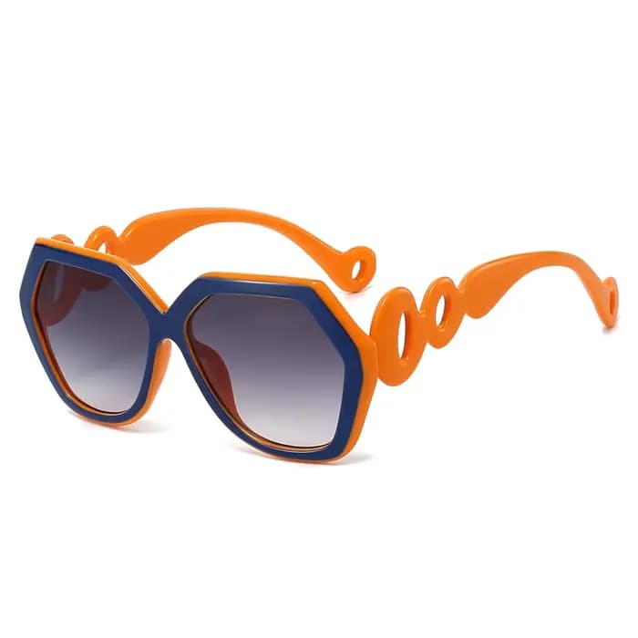 2025 hexagone femmes lunettes de soleil marque concepteur couleur Patchwork évider cercle élégant voyage dames