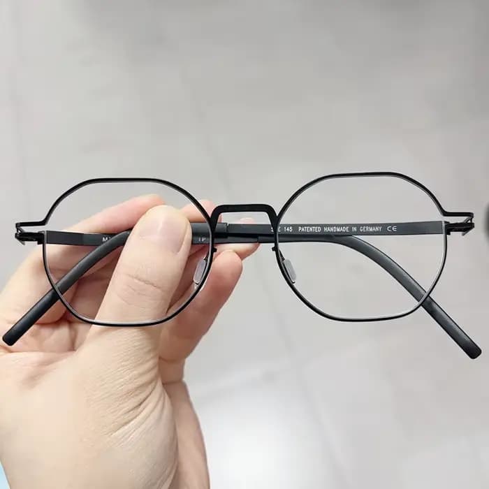 Allemagne mode hexagone sans vis lunettes cadre hommes femmes ultraléger petit visage