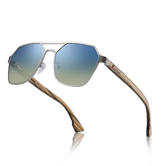 Hu Wood lunettes de soleil carrées en métal de haute qualité pour hommes femmes