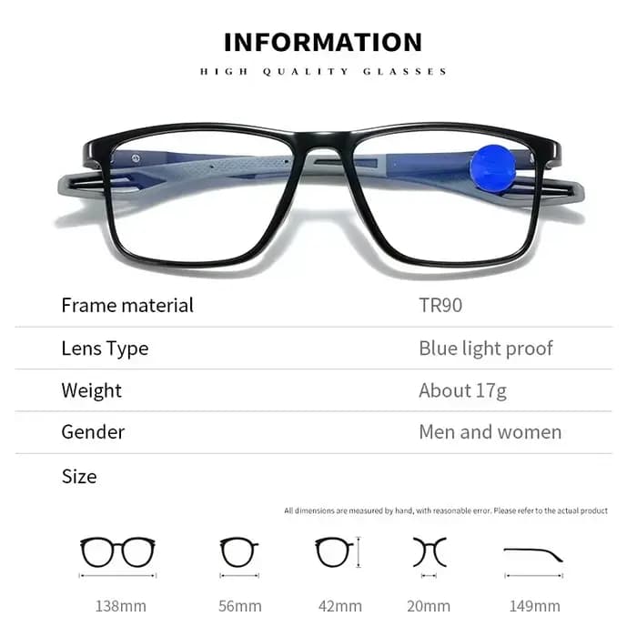 Vintage TR90 sport myopie lunettes Anti lumière bleue femmes hommes vue de près