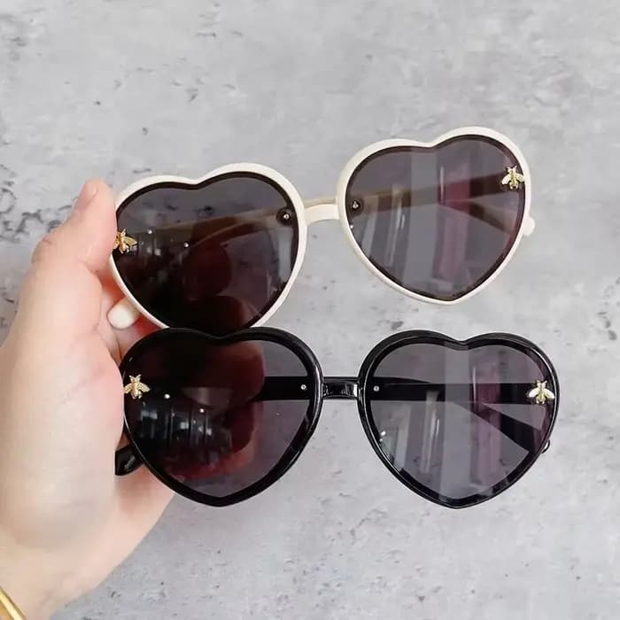 Lunettes de soleil fille enfants paillettes forme de coeur dessin animé parasol lunettes Anti-UV cadeau de fête lunettes de mode Очки Сotyне Norsishi Жletiе