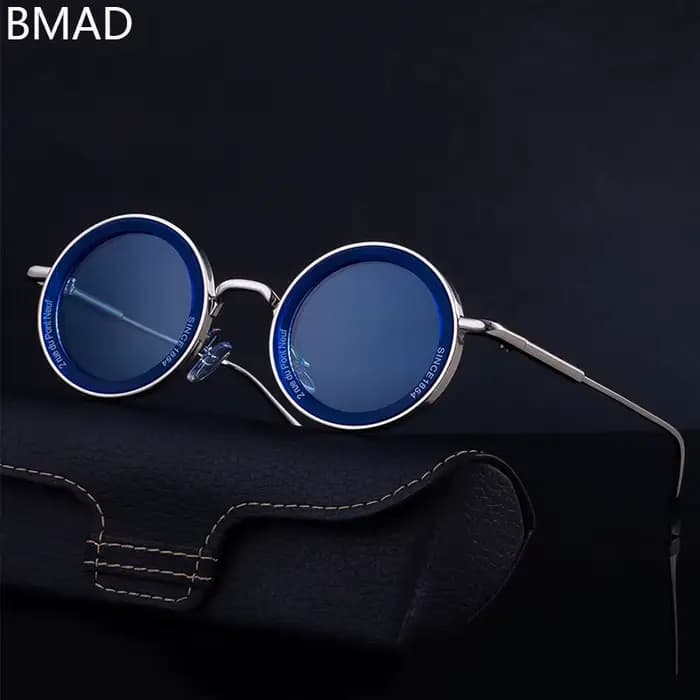2025 Steampunk lunettes de soleil pour hommes mode ronde Punk