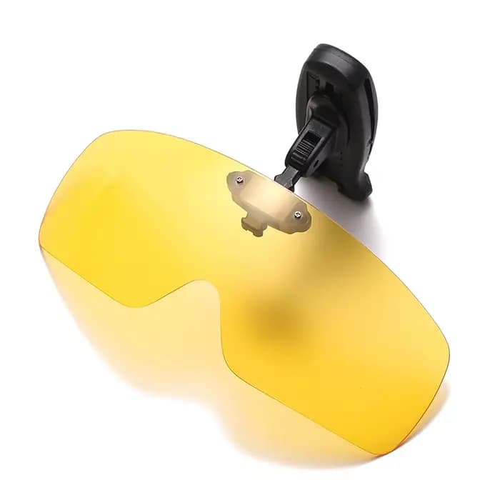 Lunettes de soleil de pêche avec clip anti-UV polarisées vin