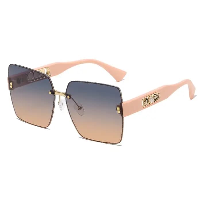 Marque de luxe moderne femmes lunettes de soleil Glamour dames concepteur sans monture
