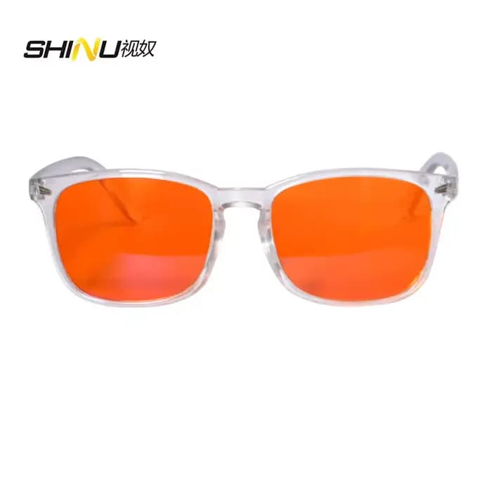 SHINU – lunettes teintées Orange, blocage de la lumière bleue, lentille Orange, Anti-Fatigue, monture à la mode, unisexe, pour jeux sur ordinateur
