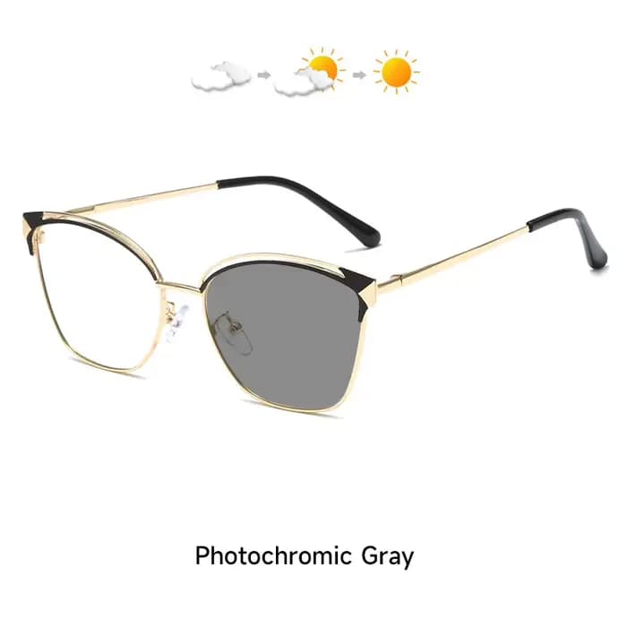 Nouvelle mode photochromique Anti lumière bleue lunettes femmes oeil de chat Lentes Oculos femme