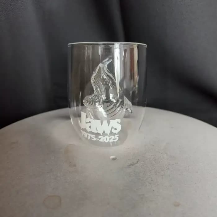 Jaws 50ème Anniversaire Édition Limitée Glassshanhaijing Verre Transparent Cupjaws 50ème Anniversaire Édition Limitée Glassshanhaiji