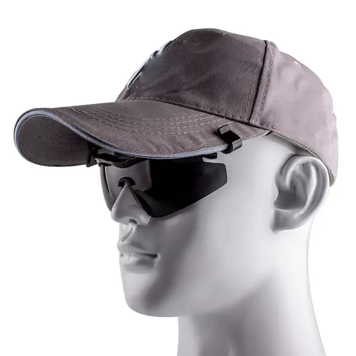 Lunettes de soleil réglables avec pince à chapeau