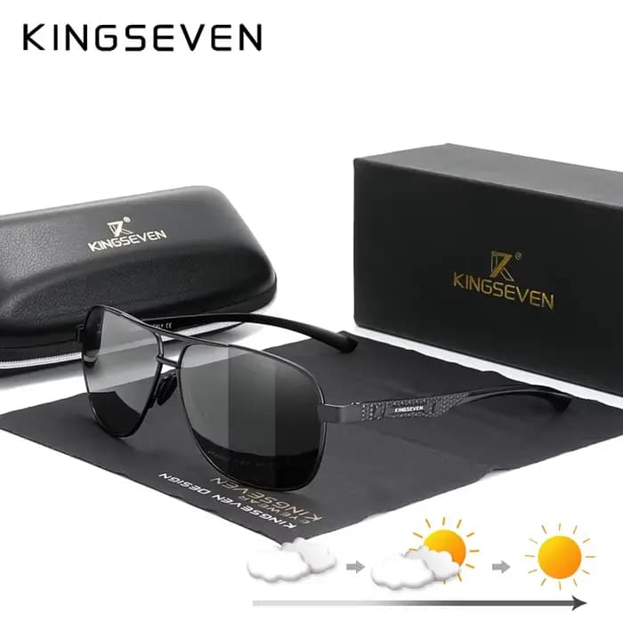 KINGSEVEN lunettes de soleil polarisées en aluminium hommes UV400 HD lentille pilote Protection des yeux