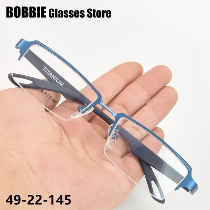 150mm grande taille demi-monture hommes lunettes