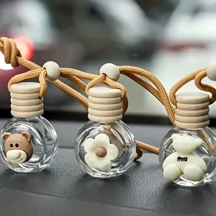 Bouteilles de parfum en verre vides, bouteille en verre suspendue pour voiture | Pendentif vide bouteille d'aromathérapie de parfum pendentif de bouteille de parfum de voiture Emp