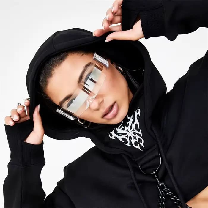 Future Cyberpunk Lunettes De Soleil Sans Monture Rétro