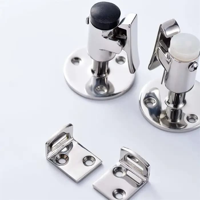 Butoir de porte de bateau en acier inoxydable 316, support de porte rembourré marin, butée de porte avec tête en caoutchouc pour Yacht RV camping-car