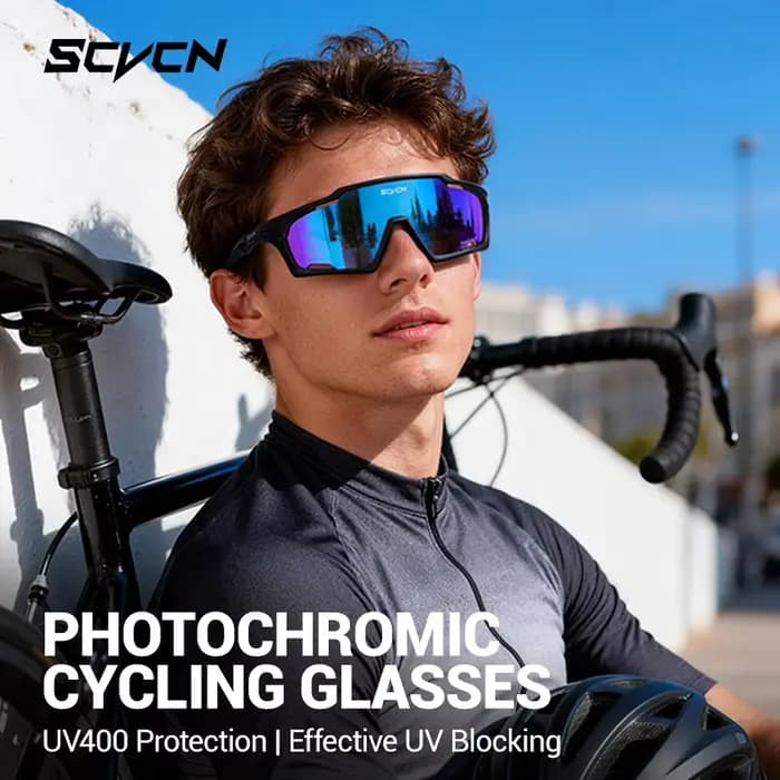Lunettes de cyclisme et de montagne photochromiques SCVCN unisexes