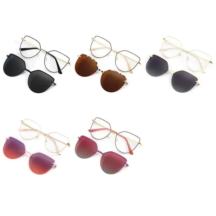 Lunettes de soleil à clipser avec monture en métal