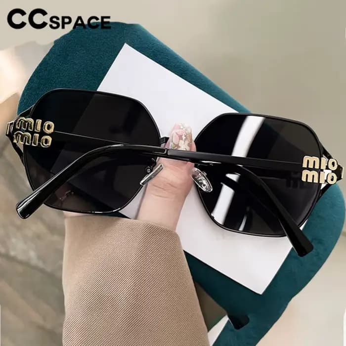 Nouvelle mode 2025 lunettes de soleil femmes marque de luxe lettres Anti lumière forte Vintage grand cadre