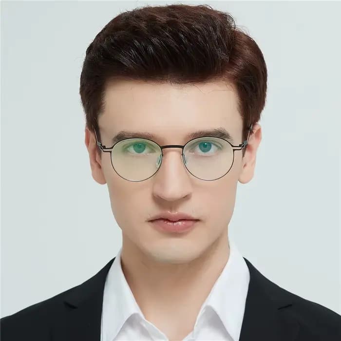 Lunettes rondes sans vis ultralégères pour hommes et femmes