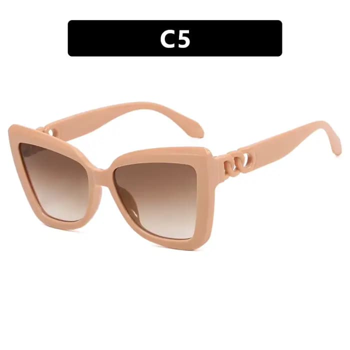 Lunettes de soleil polarisées de luxe à grande monture pour femmes