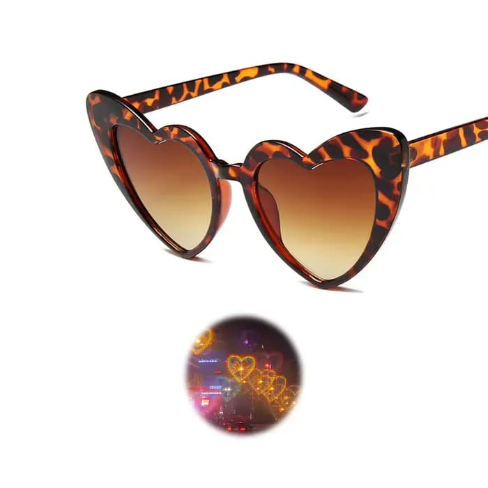 Amour effet spécial lunettes en forme de coeur mode