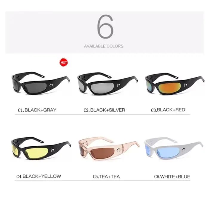 Lunettes de soleil rectangulaires New Moon pour femmes et hommes