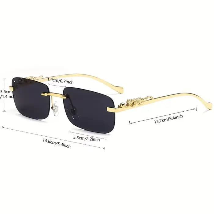 Lunettes de style rétro simple et chic sans monture