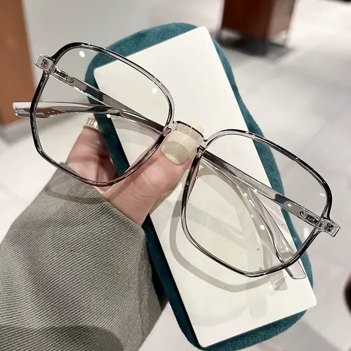Mn-Lunettes transparentes à monture carrée pour femmes