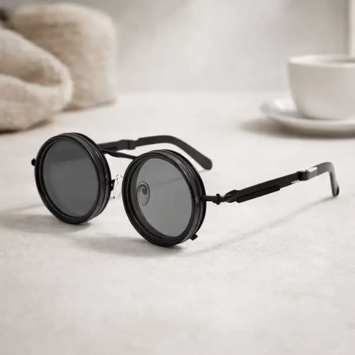 Lunettes de soleil de pêche à monture ronde