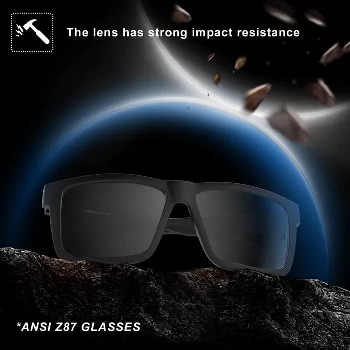 Prévention Jcorde I-Lunettes de soleil Z87 ultra-légères pour homme, accessoire de protection UV400, taille média, extra large, pour grandes têtes larges, TR90, 8228
