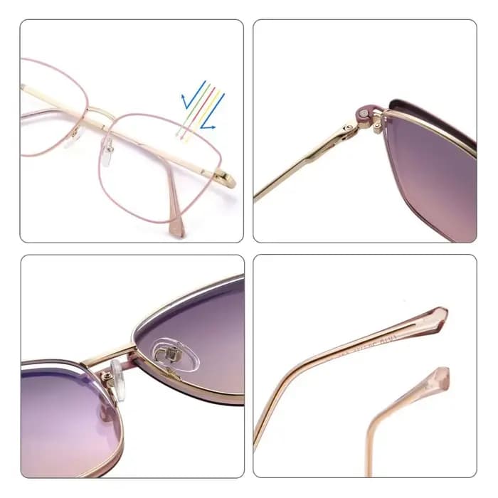 Lunettes de soleil à clipser avec monture en métal