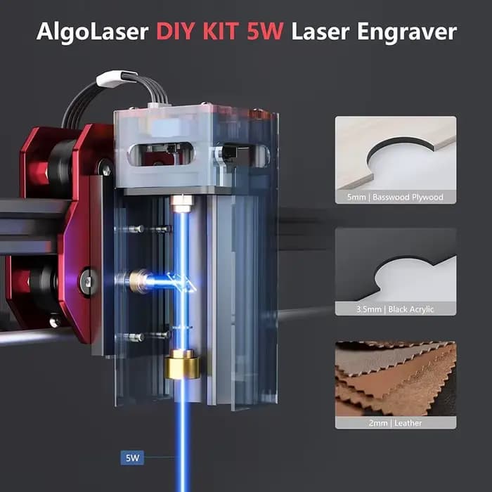 AlgoLaser Kit de bricolage Laser maître graveur Cutter pour débutant 40*40 cm Table travail du bois CNC gravure Machine de découpe métal verre