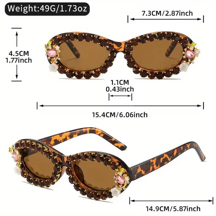 Lunettes de soleil ovales unisexes élégantes