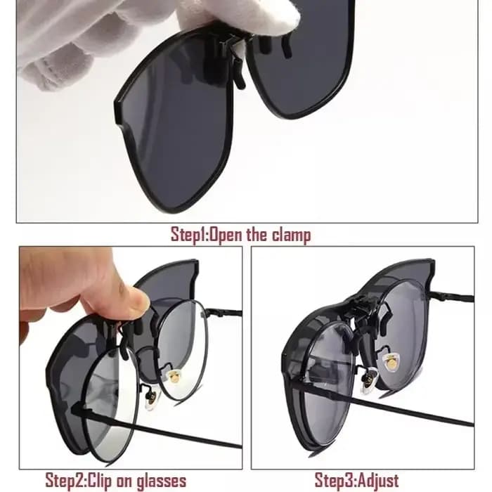 Lunettes de soleil polarisées à Clip pour hommes