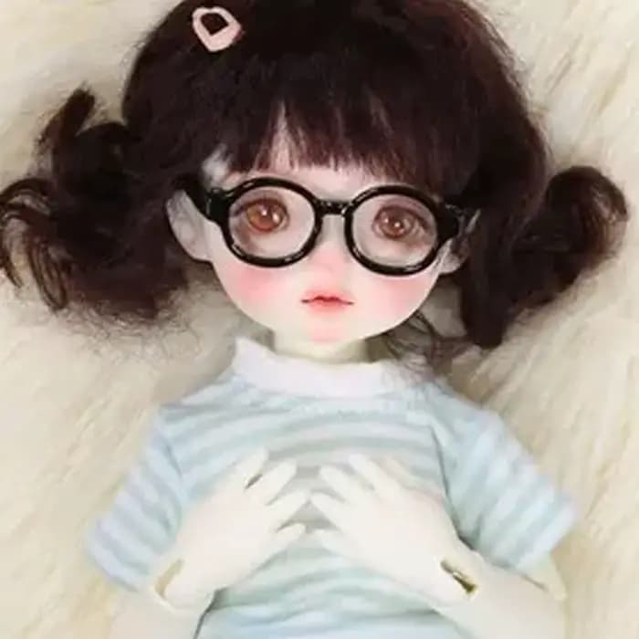 Mini-lunettes en plastique de 4,5 cm/1,77 po, accessoire miniature multicolore, monture ronde, ornement