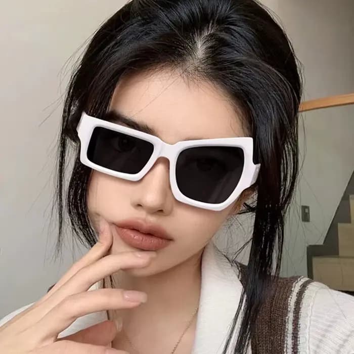Lunettes de soleil carrées irrégulières pour hommes
