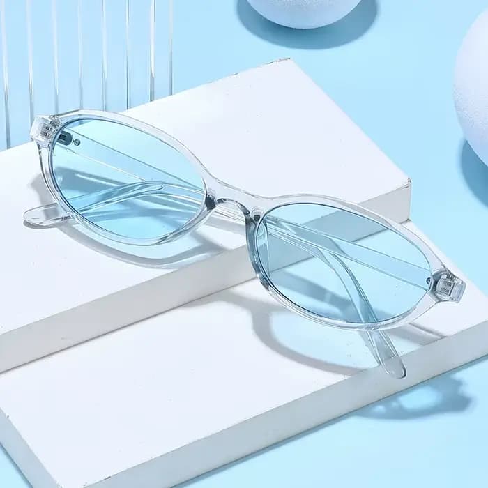 SO & EI nouvelles petites lunettes de soleil femmes mode bleu vert nuances UV400 rétro Rivets hommes Punk