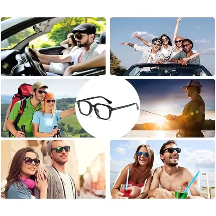 Lunettes de soleil carrées rétro pour hommes et femmes