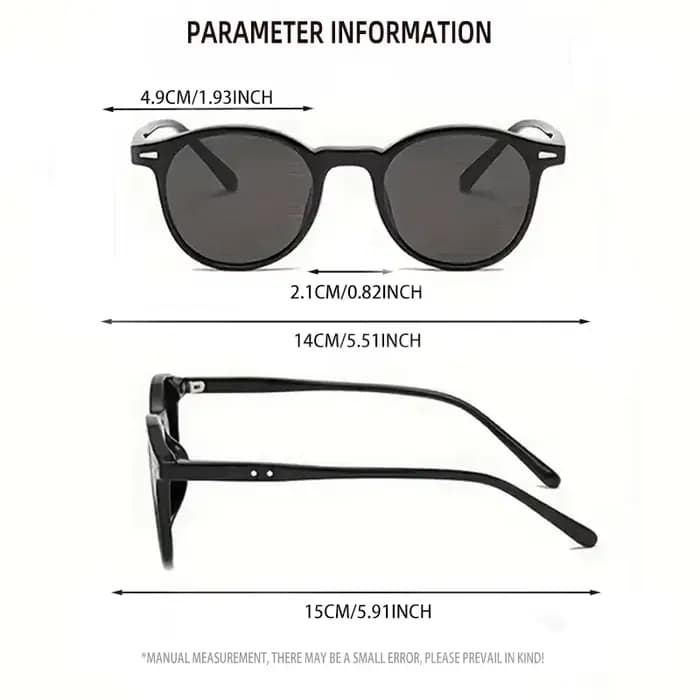 Lunettes de soleil rondes vintage pour femmes et hommes