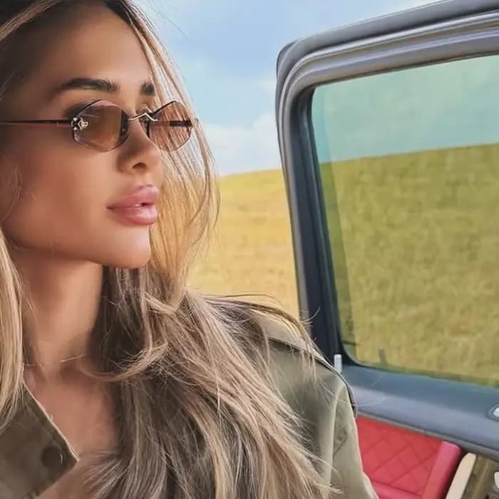 Lunettes de soleil polygonales sans bords
